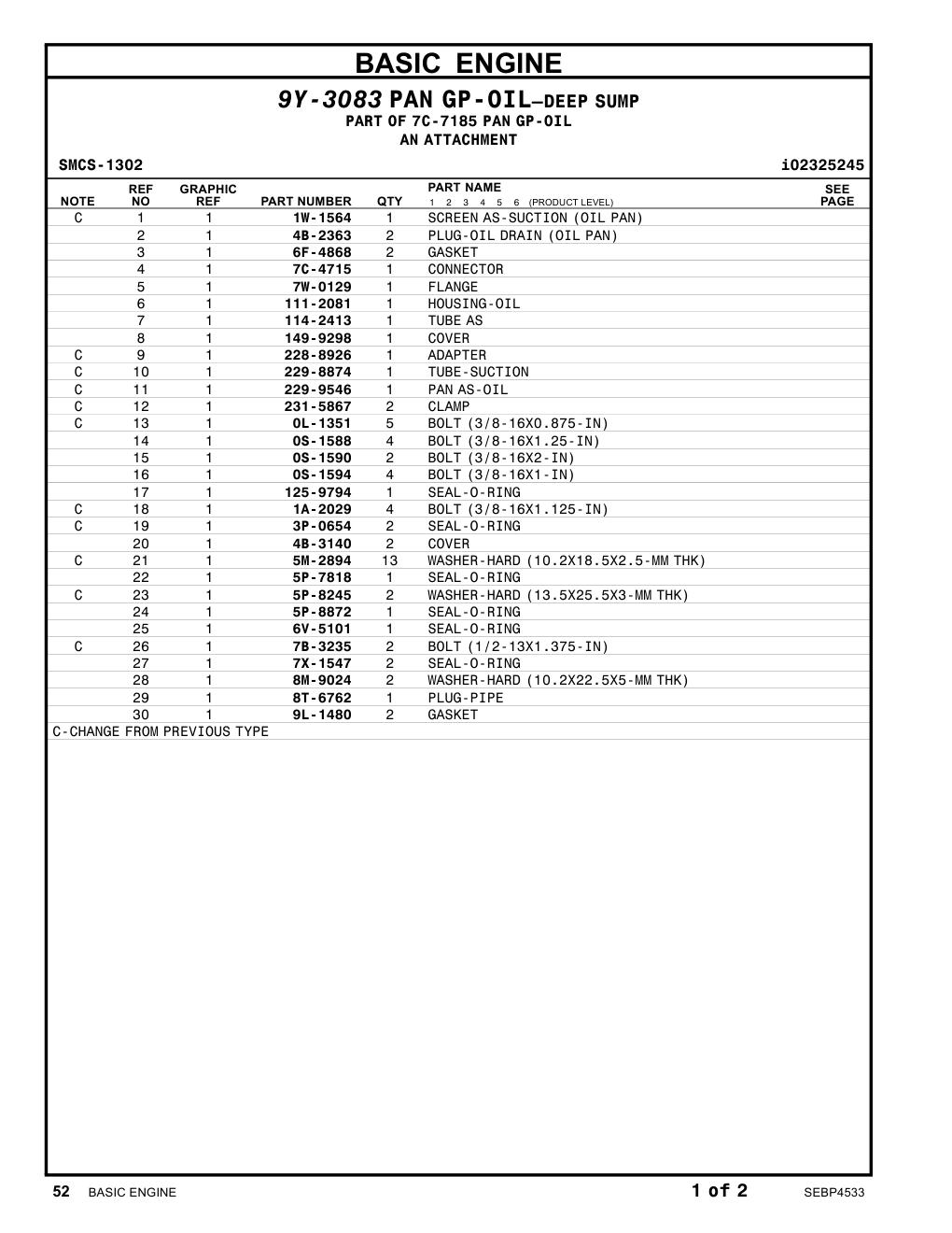 111-2081 HOUSING-OIL CAT parts manual diagram