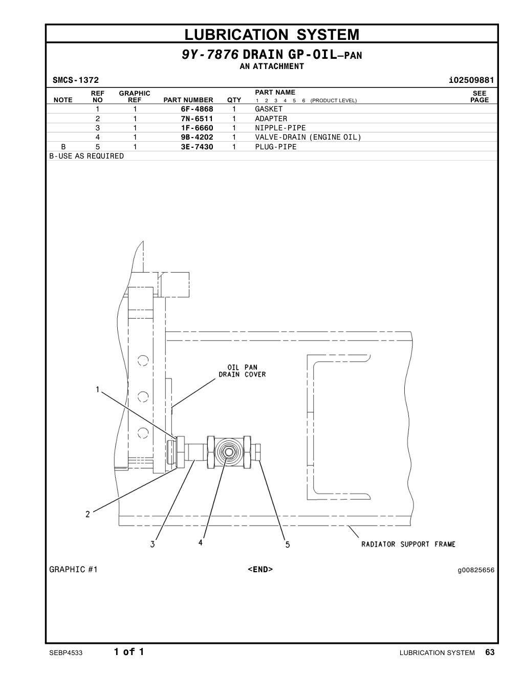 7N-6511 ADAPTER CAT parts manual diagram