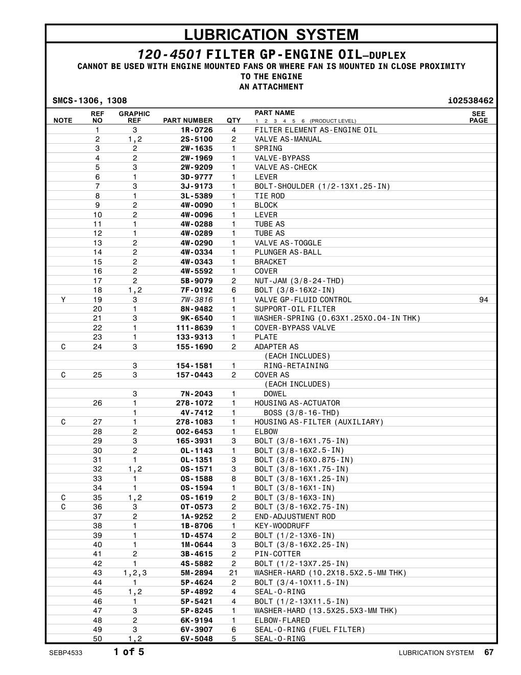 4W-0288 TUBE AS CAT parts manual diagram