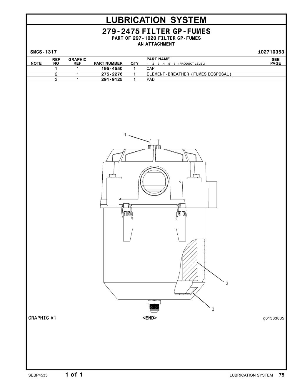 195-4550 CAP CAT parts manual diagram