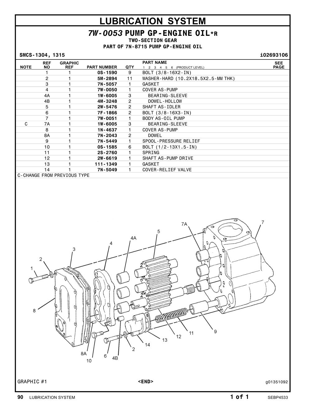 111-1349 GASKET CAT parts manual diagram