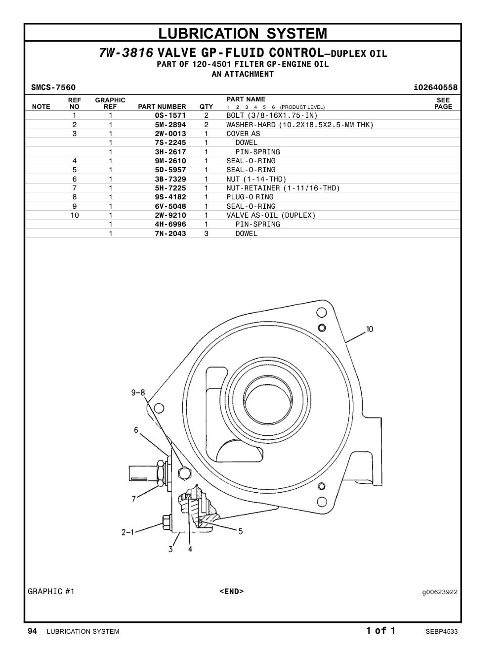 2W-0013 COVER AS CAT parts manual diagram