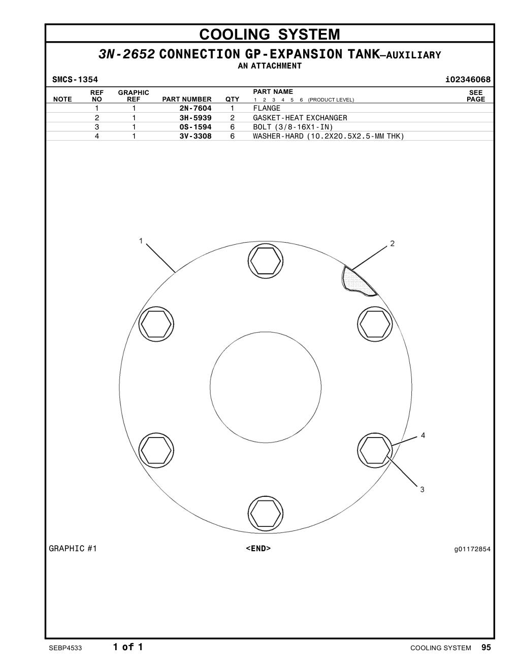 3H-5939 GASKET-HEAT EXCHANGER CAT parts manual diagram
