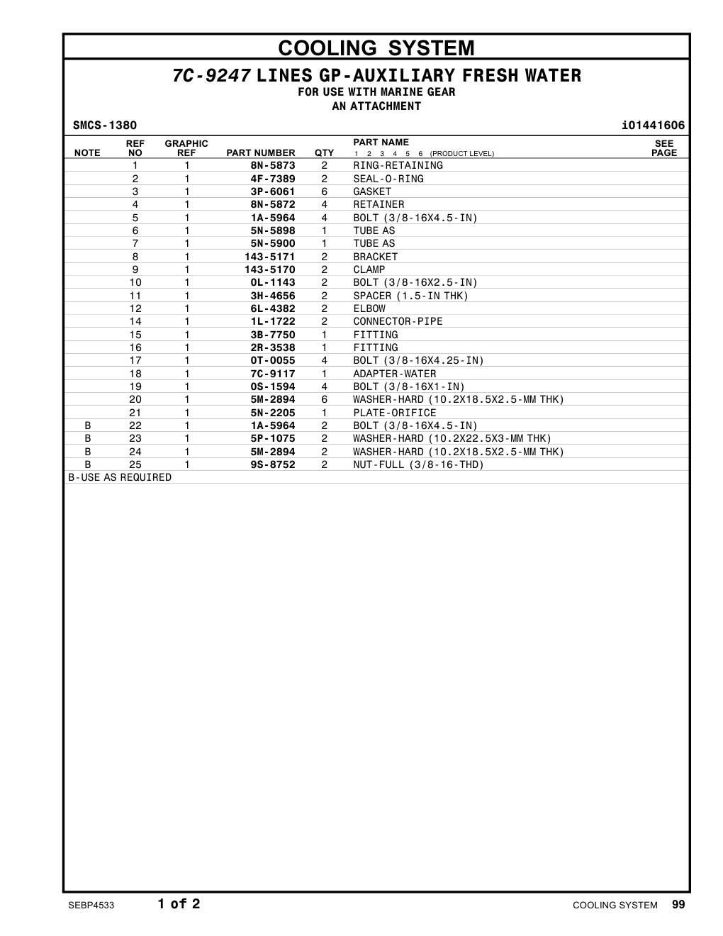 1L-1722 CONNECTOR-PIPE CAT parts manual diagram