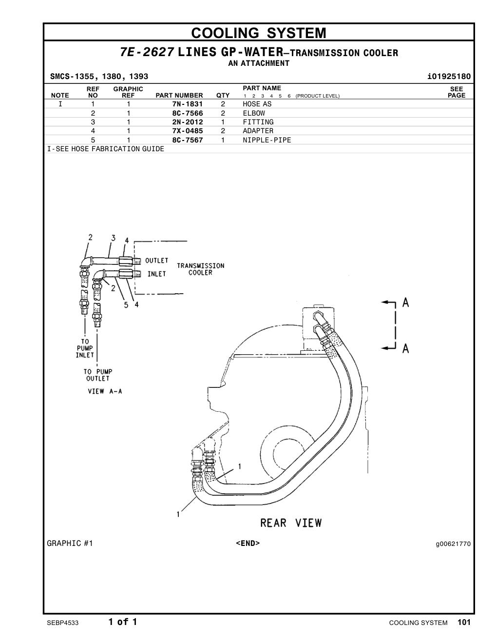 8C-7567 NIPPLE-PIPE CAT parts manual diagram