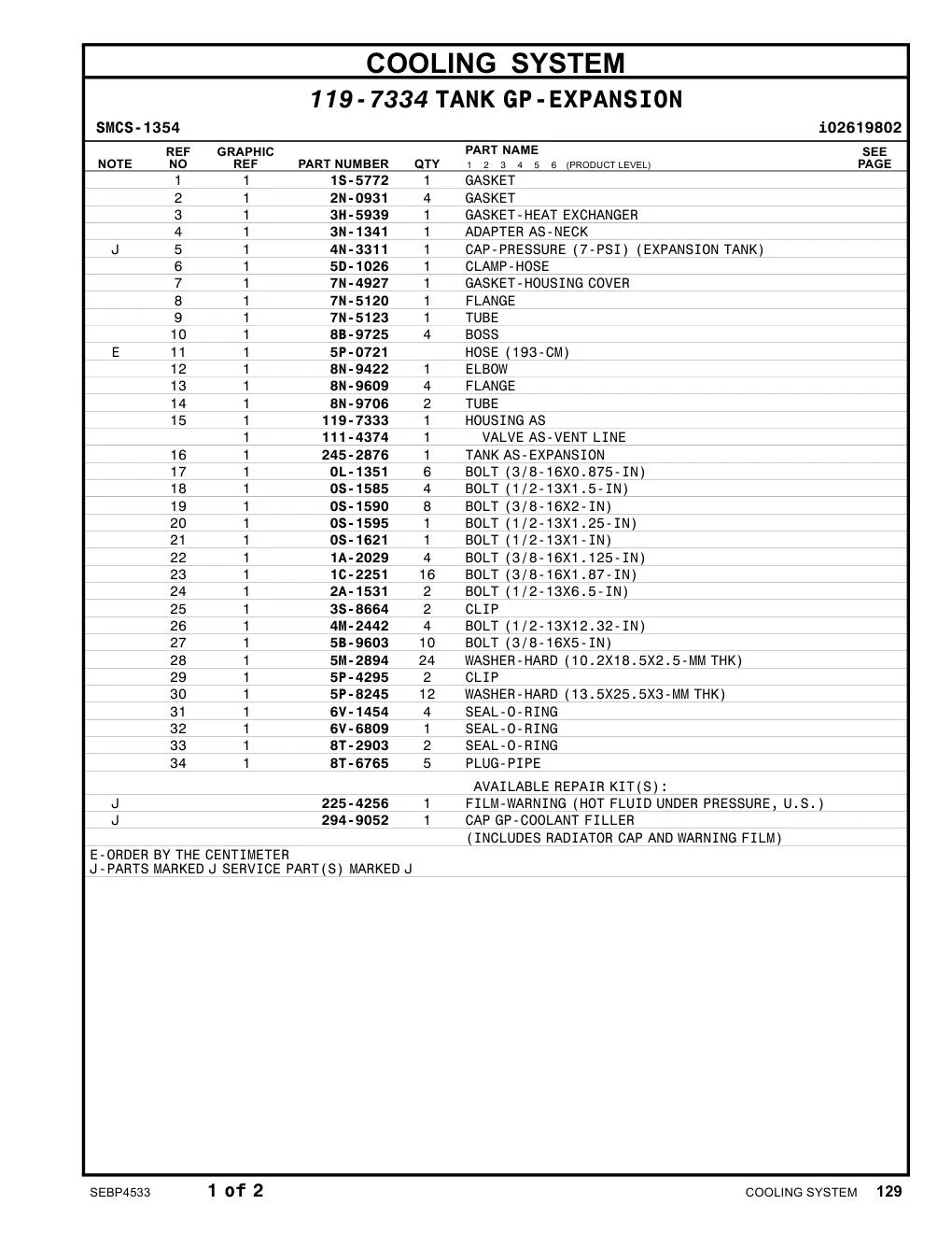 111-4374 VALVE AS-VENT LINE CAT parts manual diagram