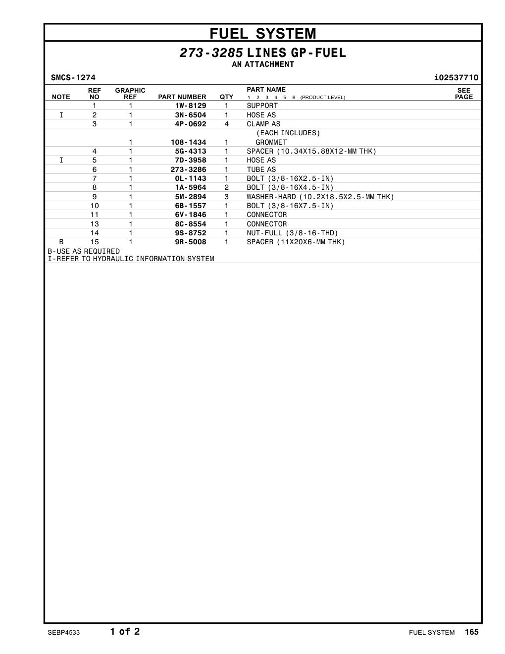 1W-8129 SUPPORT CAT parts manual diagram