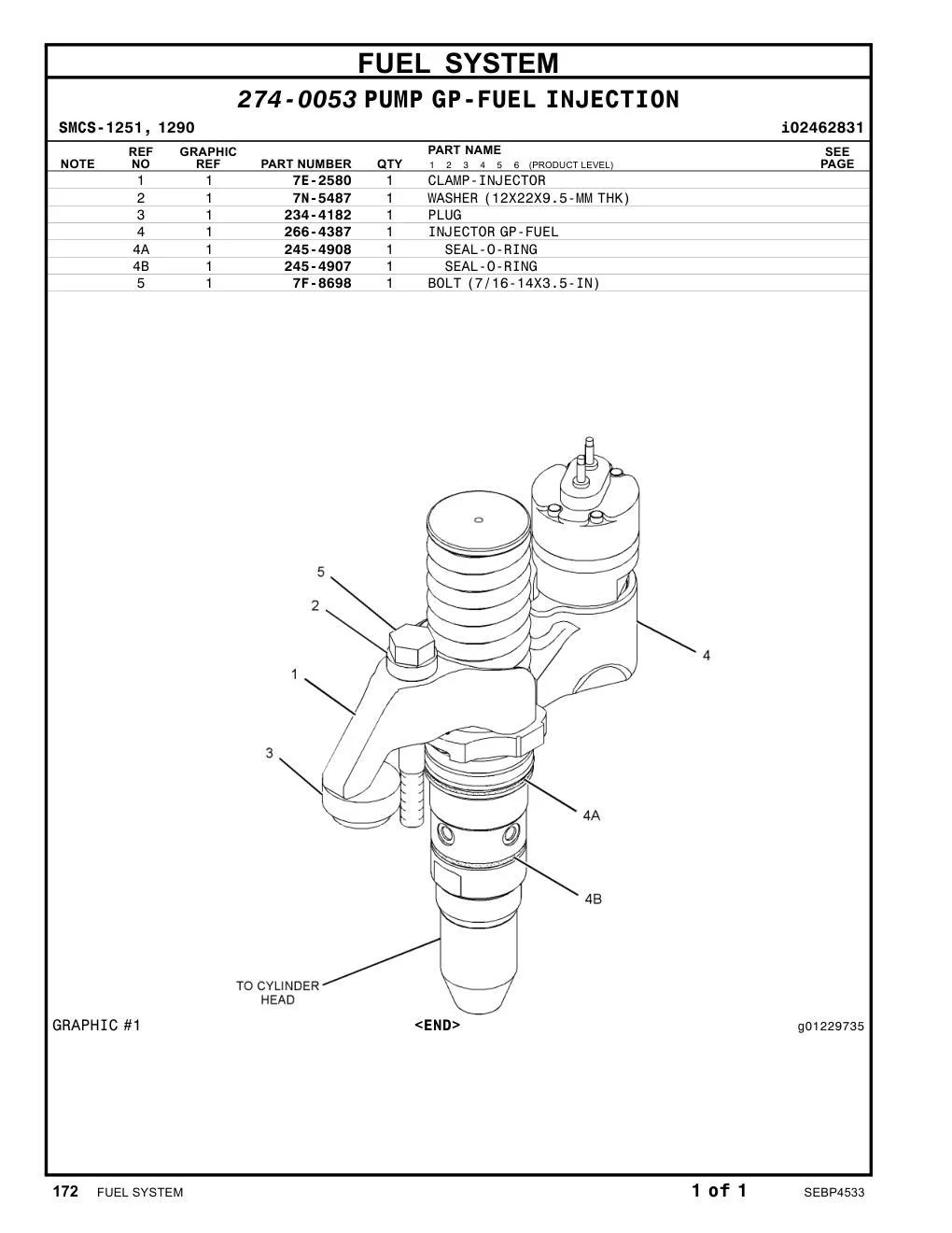 266-4387 INJECTORGP-FUEL CAT parts manual diagram