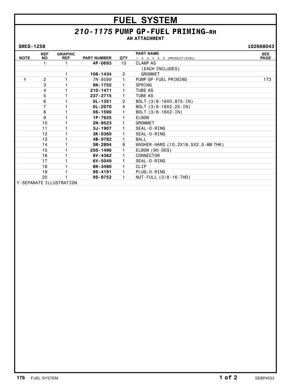 210-1471 TUBEAS CAT parts manual diagram