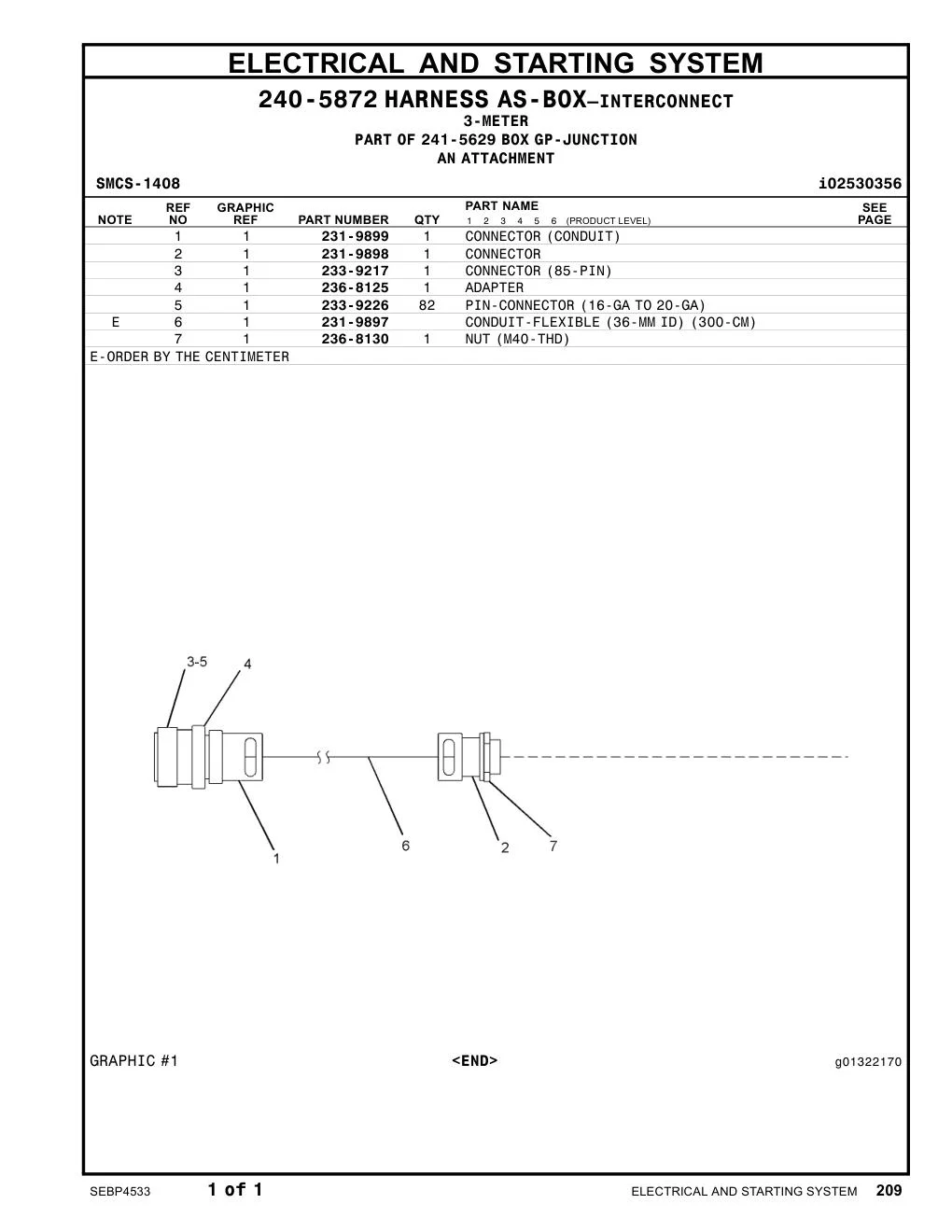 236-8130 NUT (M40-THD) CAT parts manual diagram