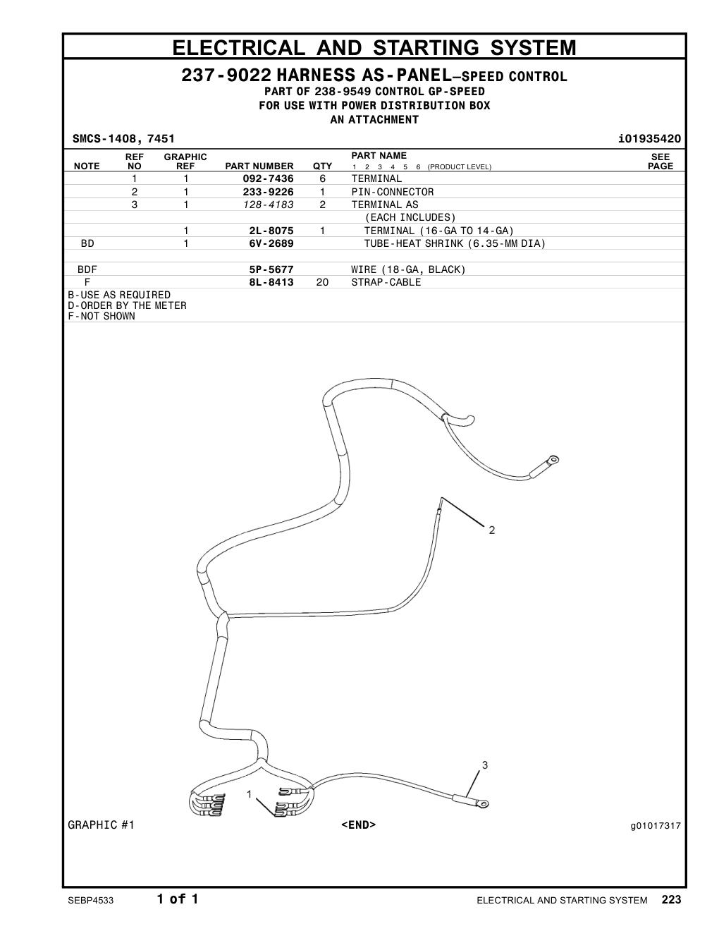 092-7436 TERMINAL CAT parts manual diagram