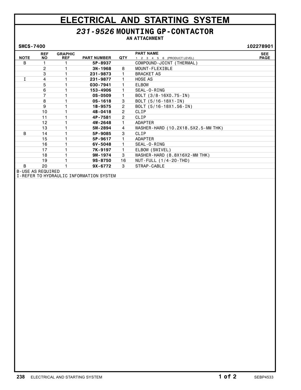 3N-1968 MOUNT-FLEXIBLE CAT parts manual diagram
