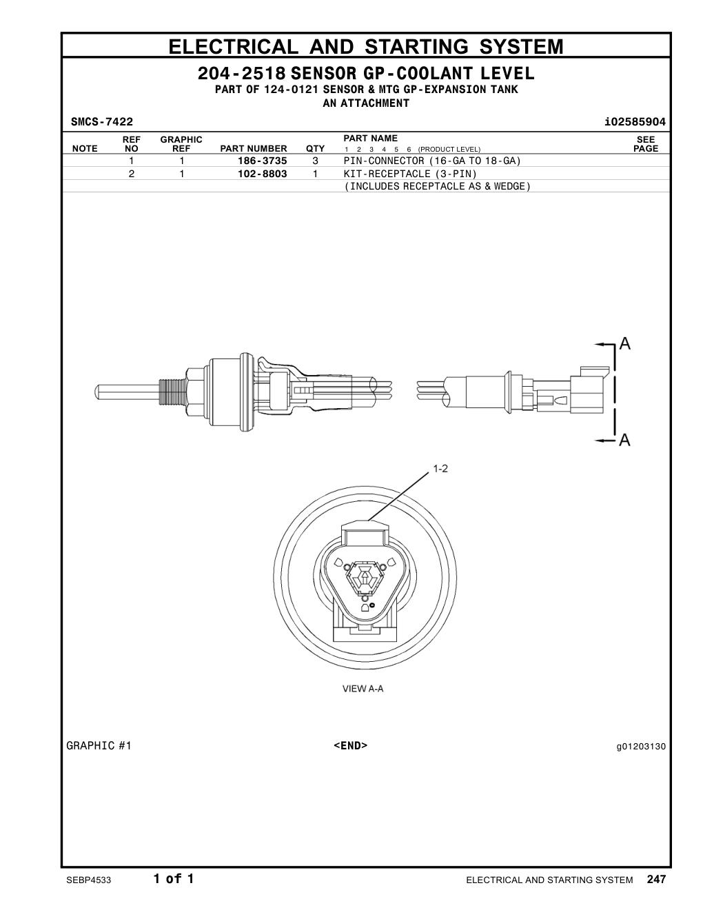 186-3735 - PIN-CONNECTOR (16-GA TO 18-GA)