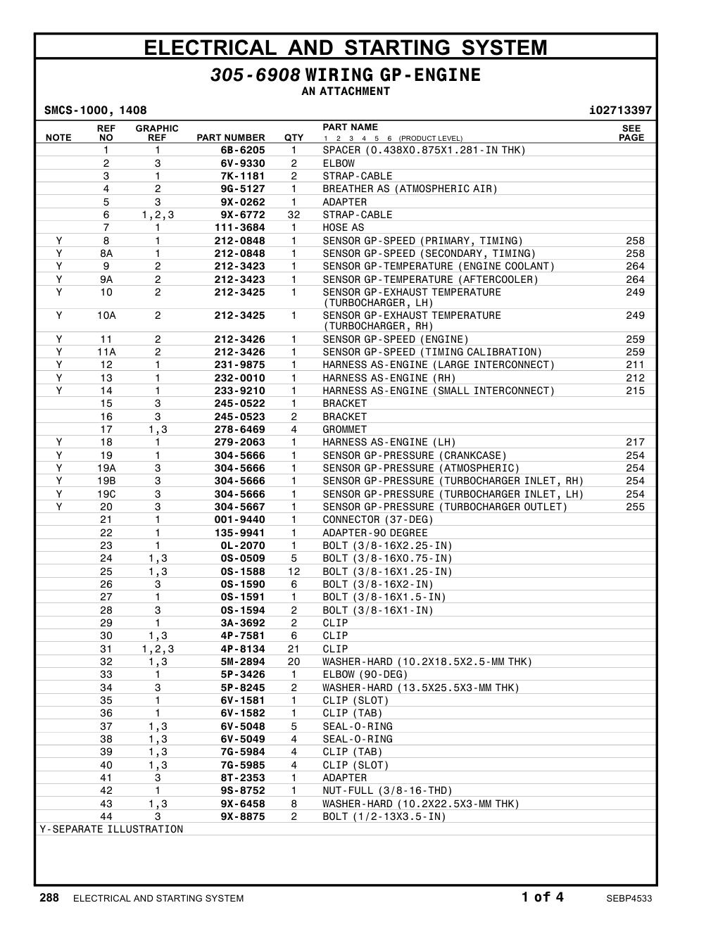 245-0523 BRACKET CAT parts manual diagram