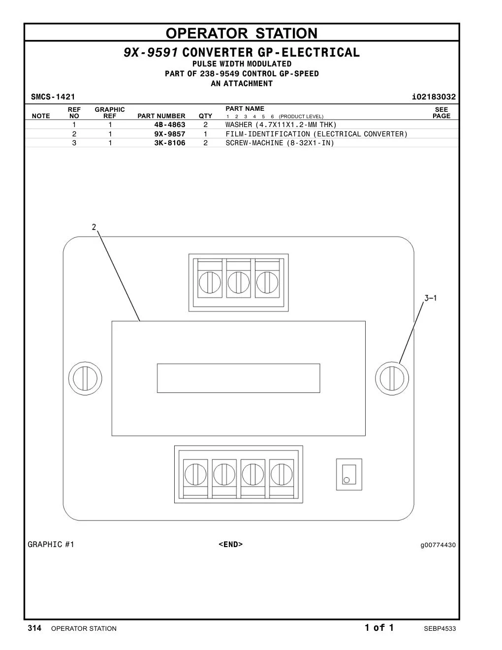 3K-8106 - SCREW-MACHINE (8-32X1-IN)
