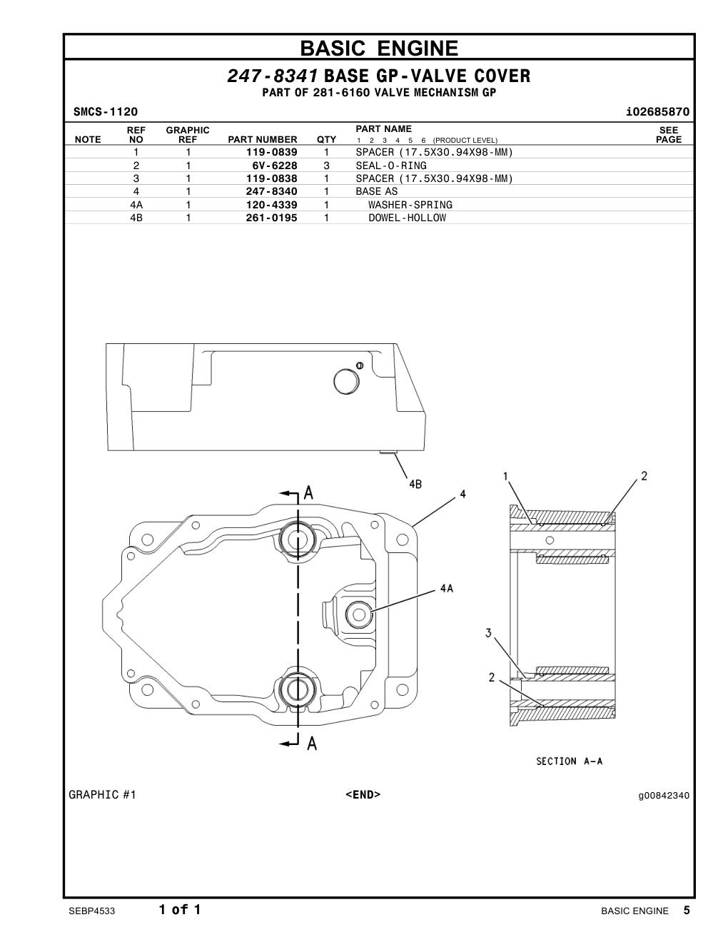 247-8340 BASE AS CAT parts manual diagram