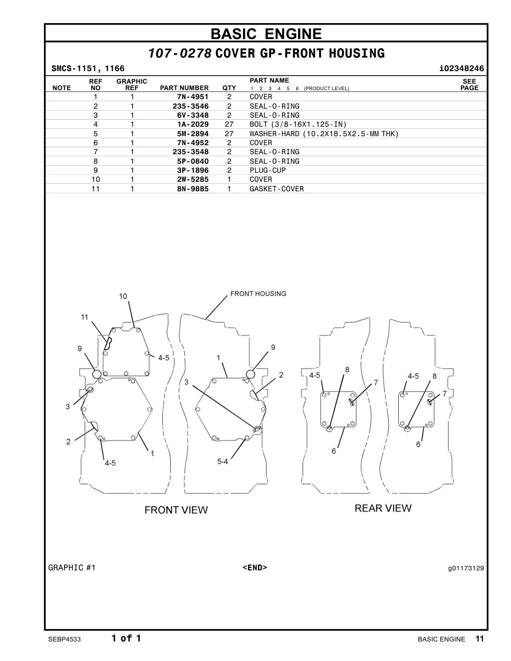 235-3546 SEAL-O-RING CAT parts manual diagram