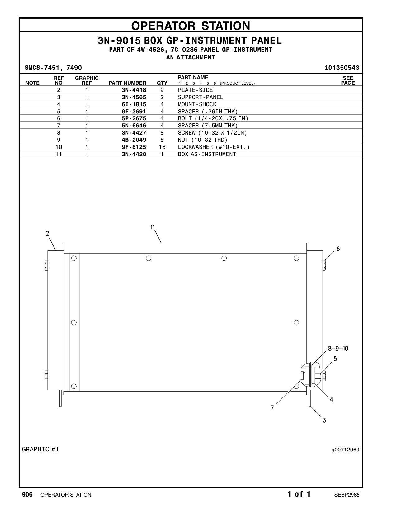 6I-1815 MOUNT-FLEXIBLE CAT parts manual diagram