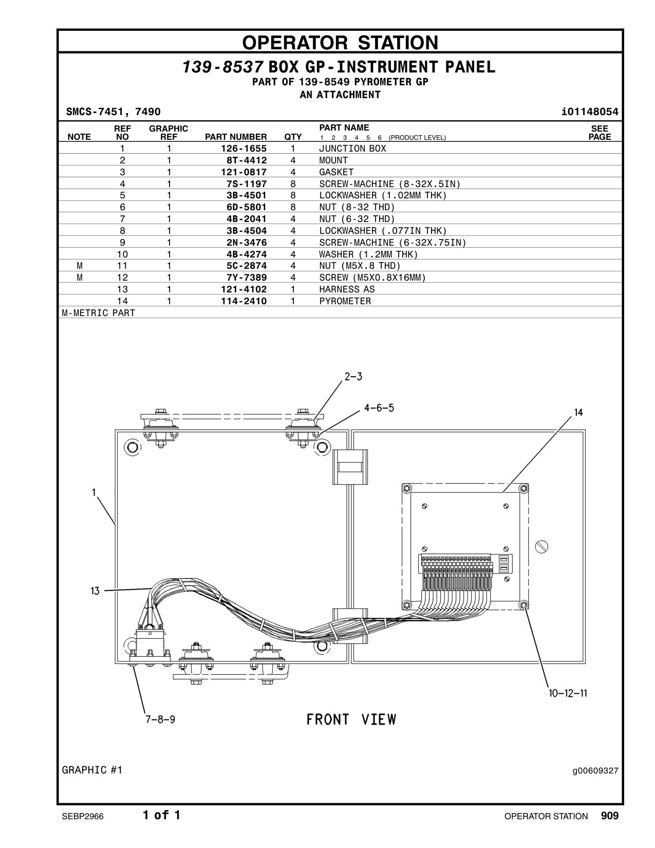 121-4102 HARNESS AS CAT parts manual diagram