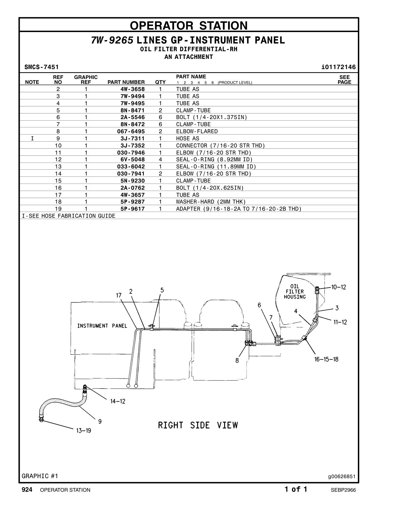 4W-3658 TUBE AS CAT parts manual diagram