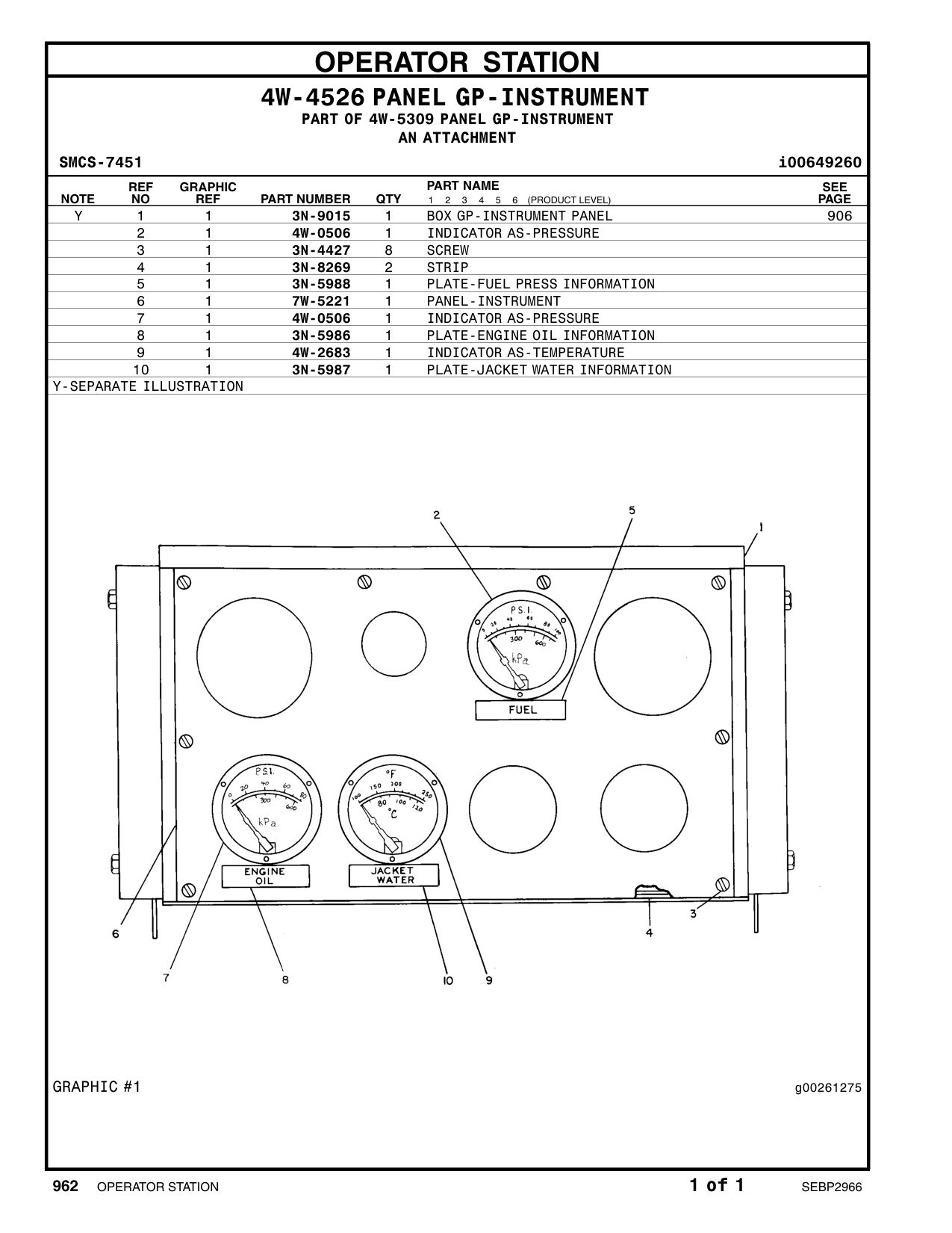 3N-5986 PLATE-ENGINE OIL INFORMATION CAT parts manual diagram