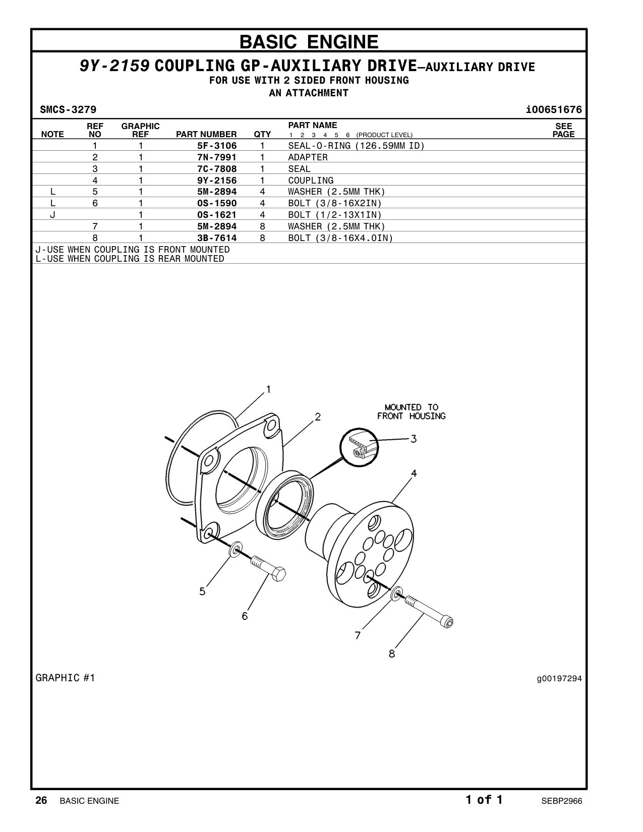 7N-7991 ADAPTER CAT parts manual diagram