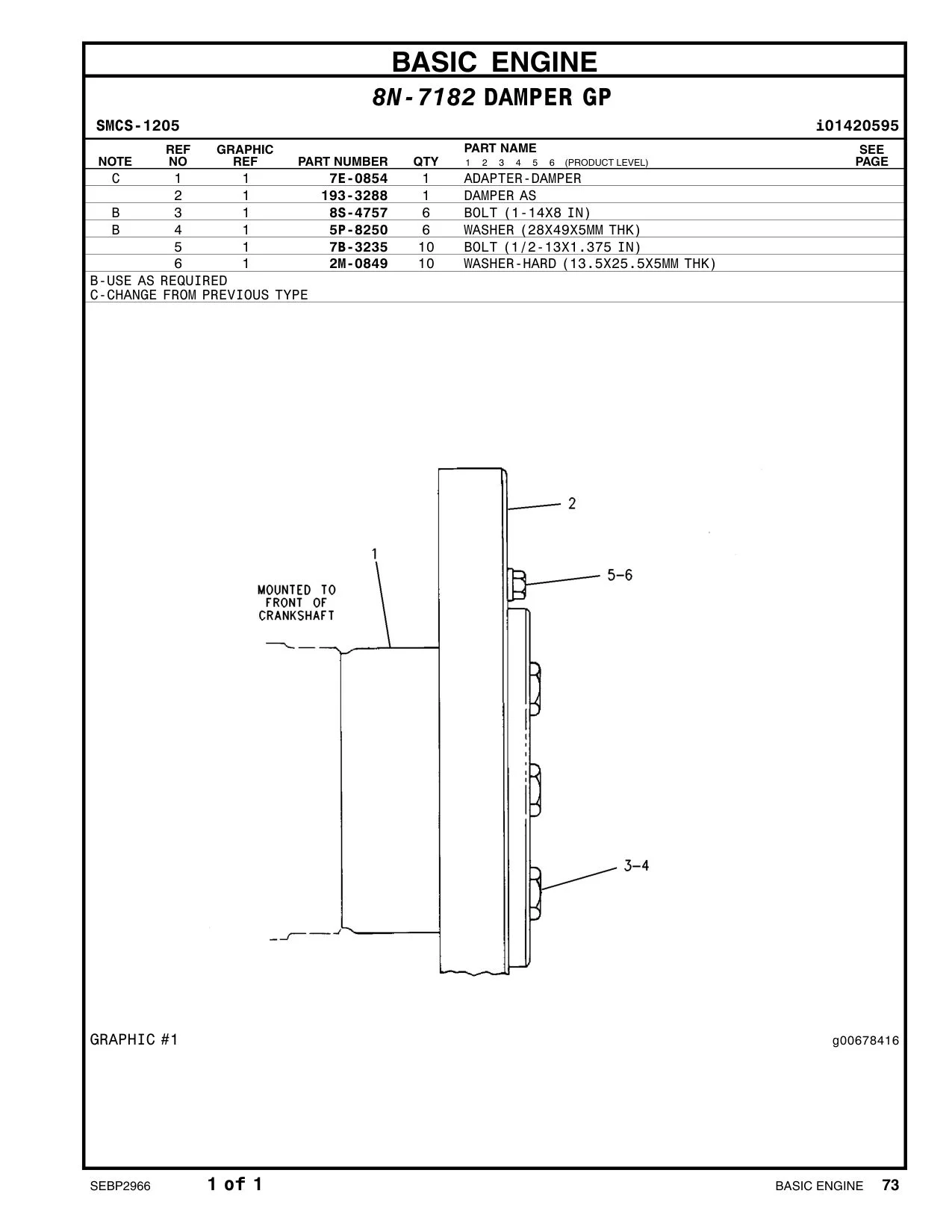 193-3288 DAMPER AS CAT parts manual diagram