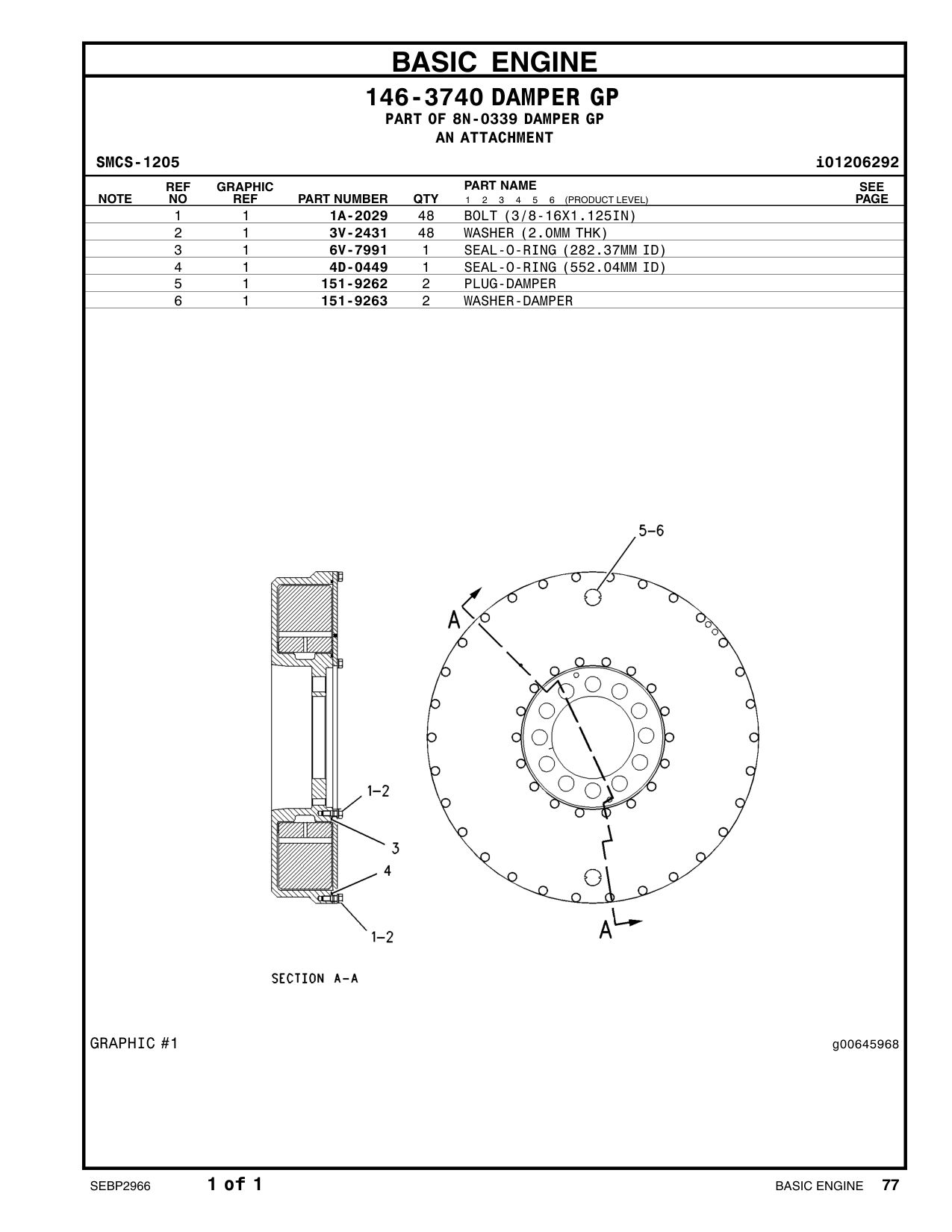 151-9263 WASHER (10.35X16X2-MM THK) CAT parts manual diagram