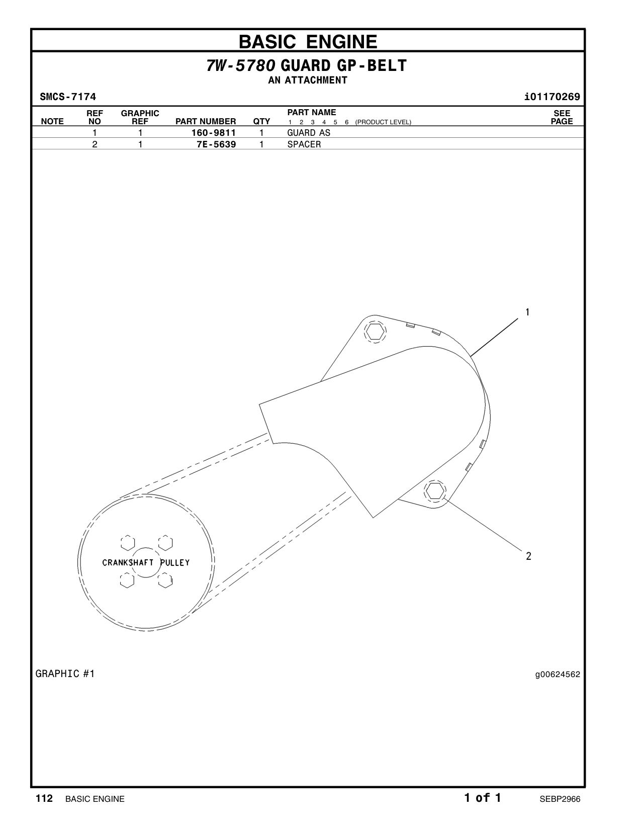 7E-5639 SPACER CAT parts manual diagram
