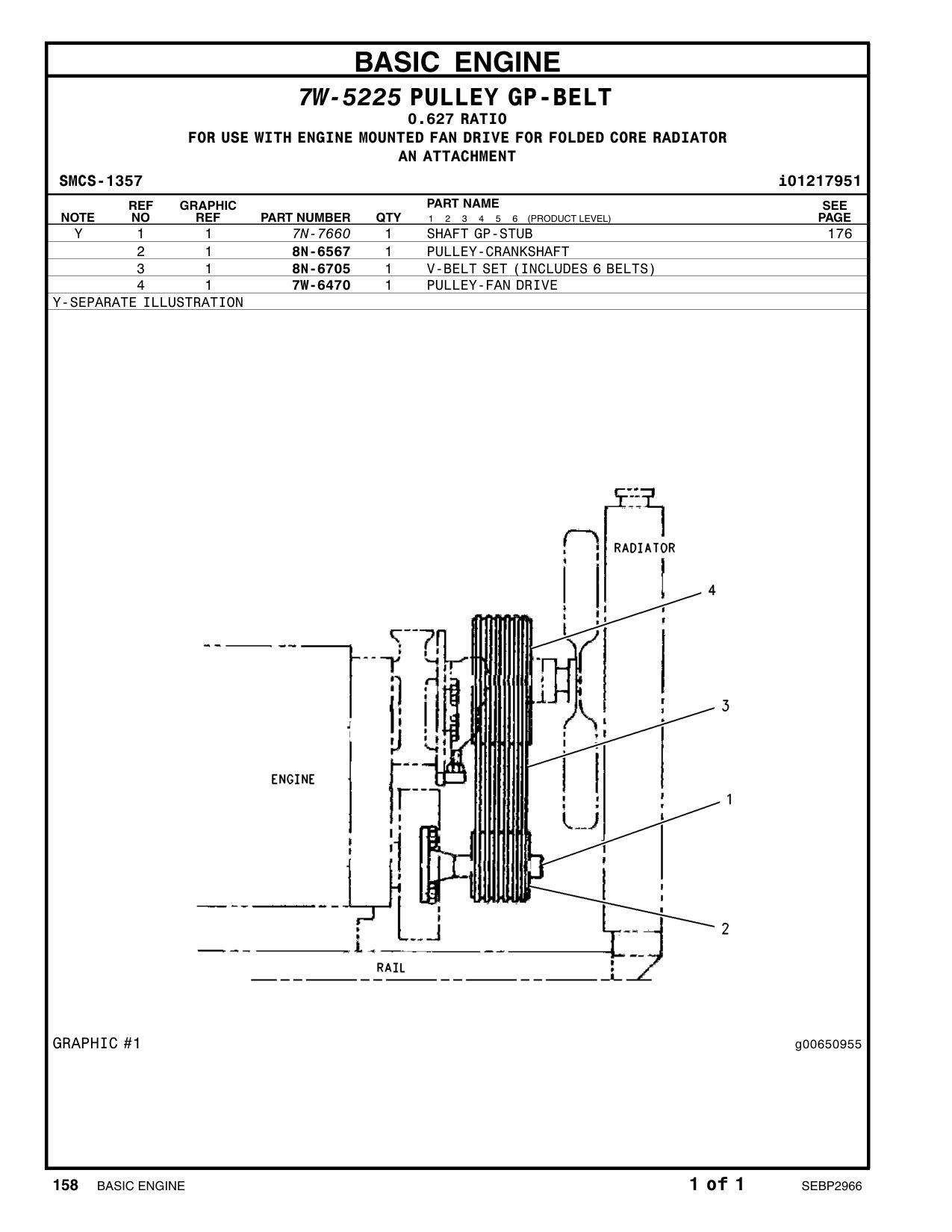 7N-7660 SHAFT GP-STUB CAT parts manual diagram