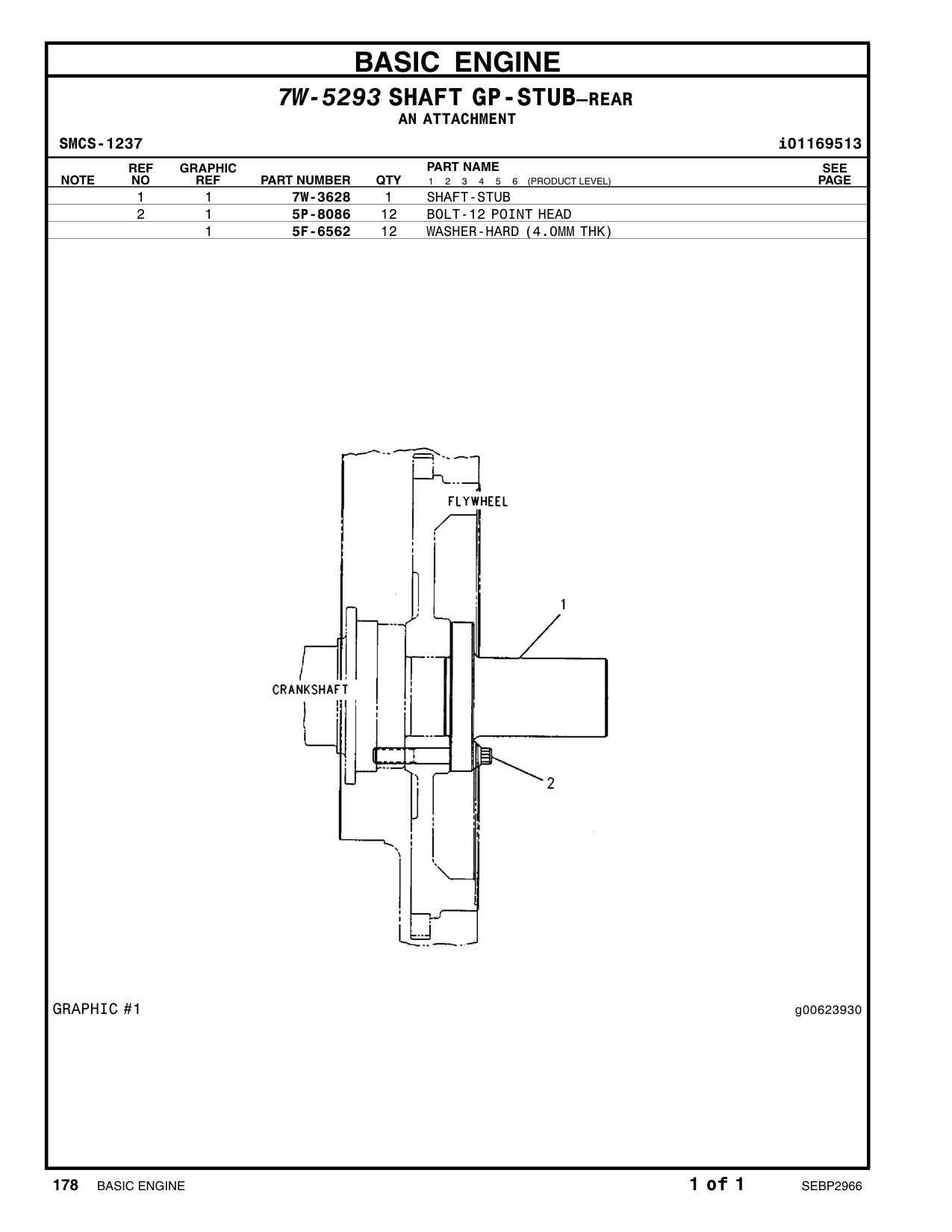 5P-8086 BOLT-12 POINT HEAD CAT parts manual diagram