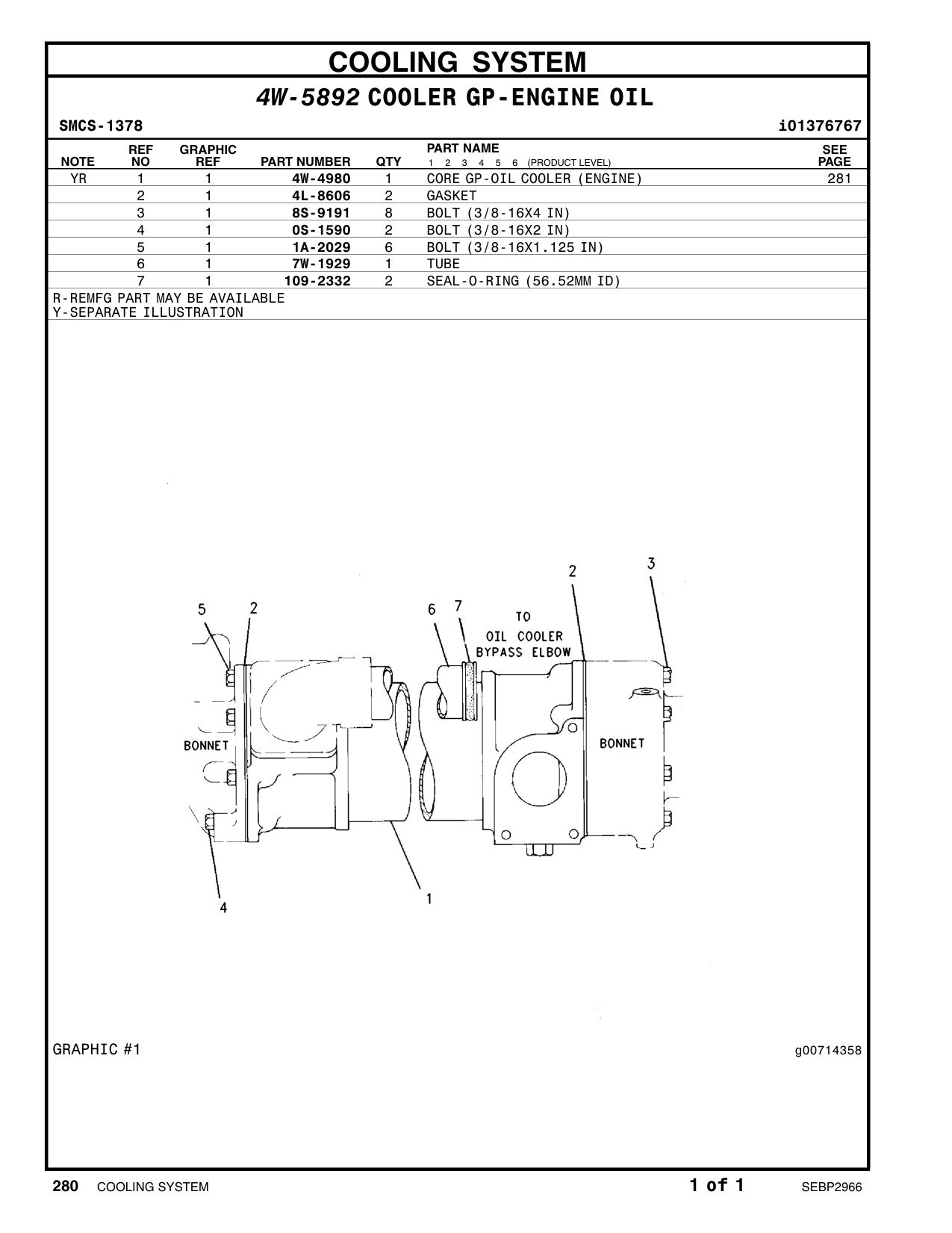 4L-8606 GASKET CAT parts manual diagram