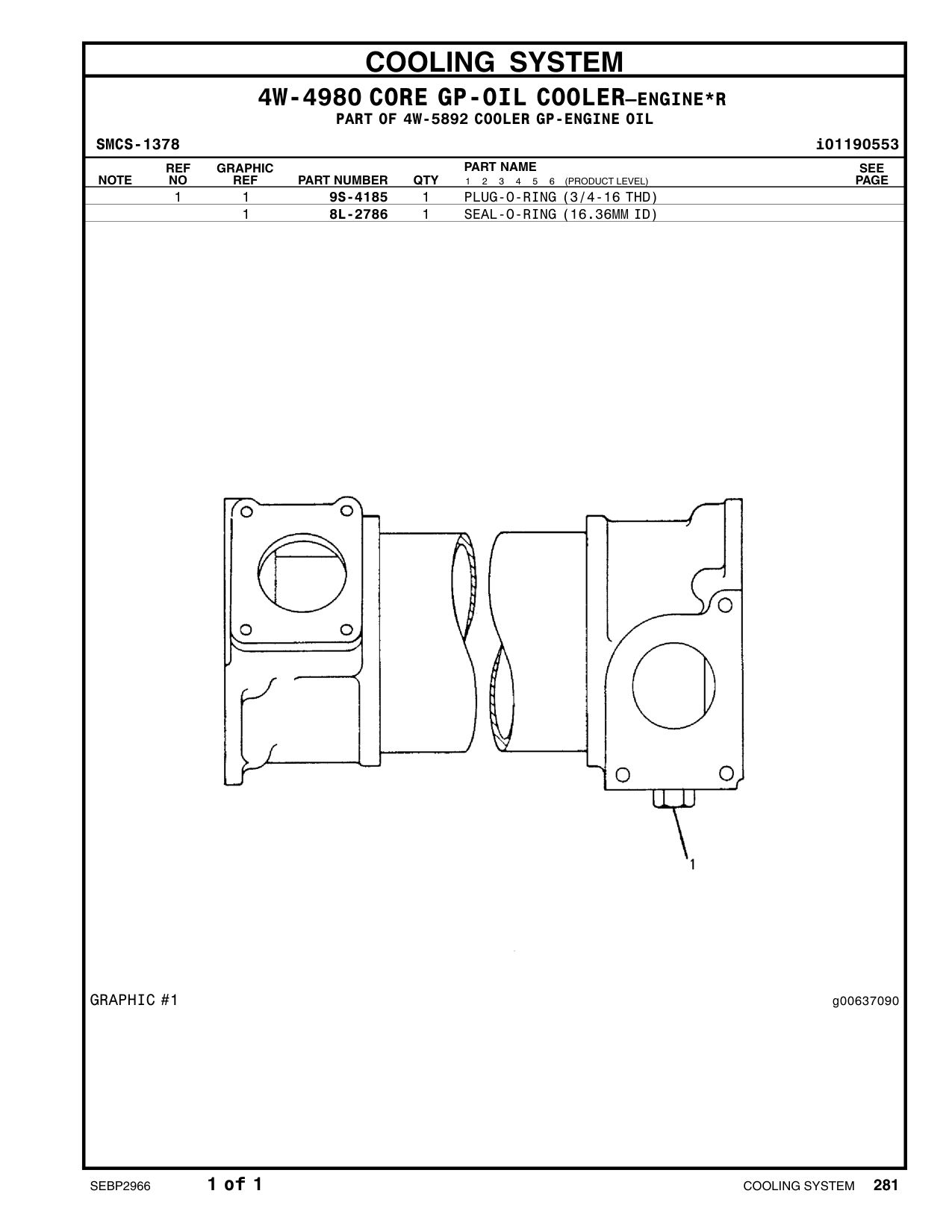 8L-2786 - SEAL-O-RING