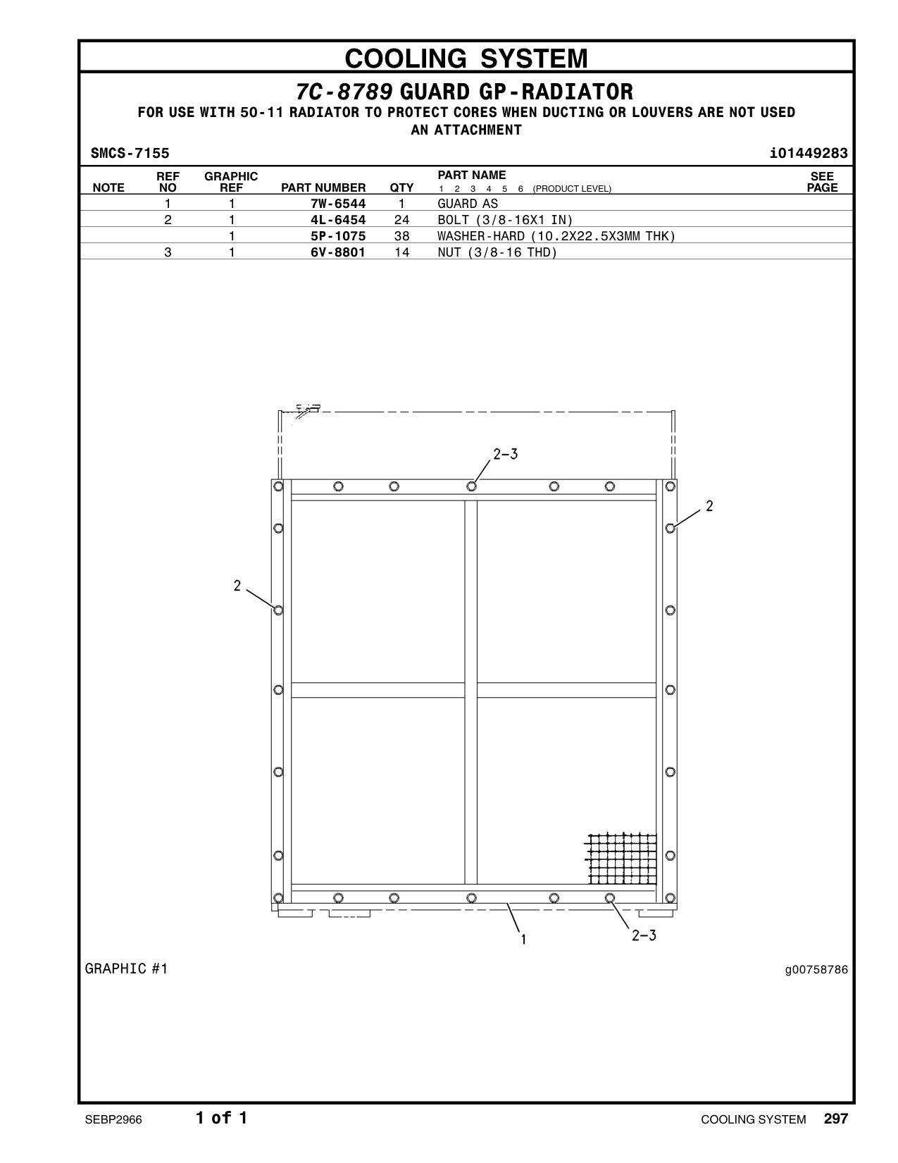 7W-6544 GUARD AS CAT parts manual diagram
