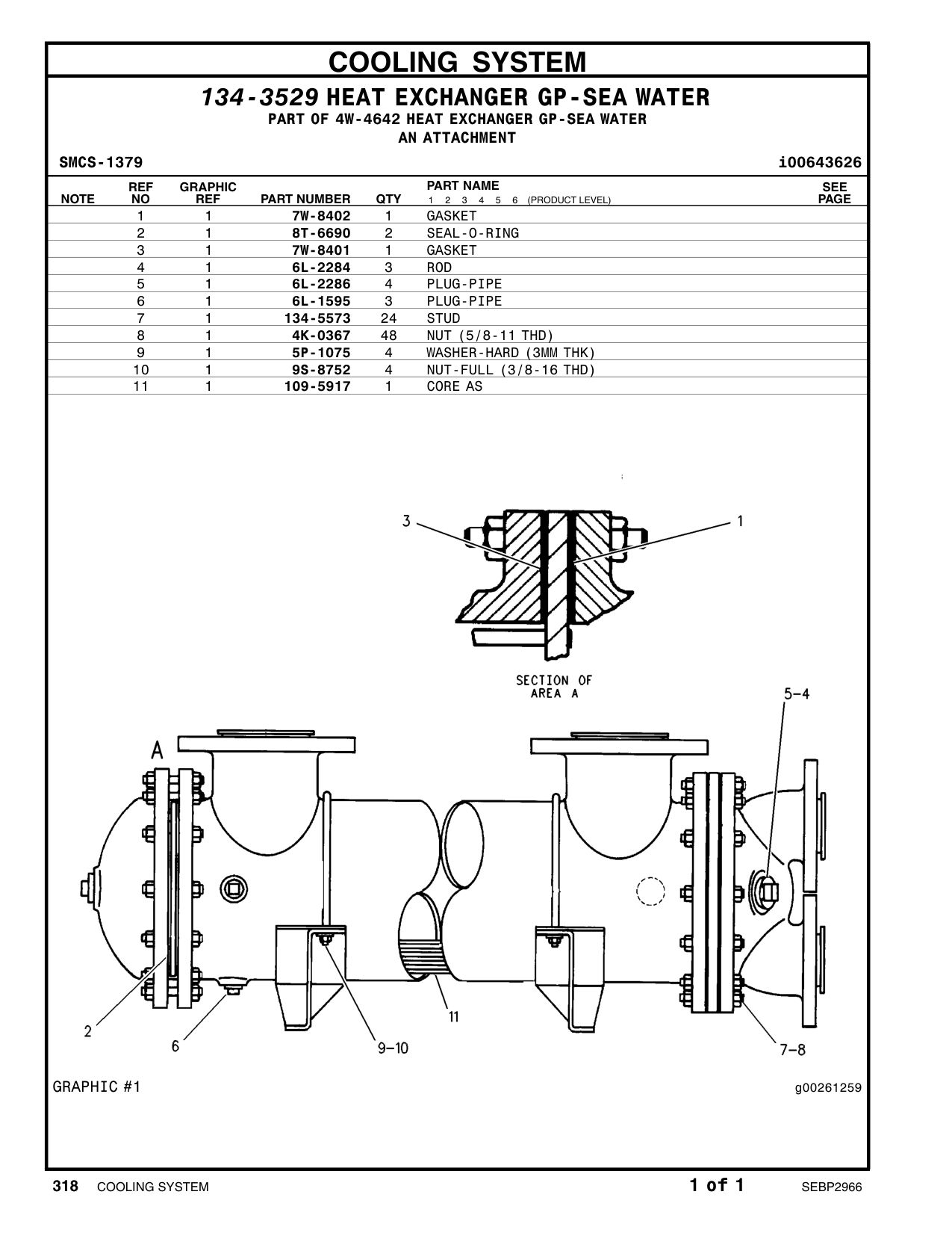 109-5917 CORE AS CAT parts manual diagram