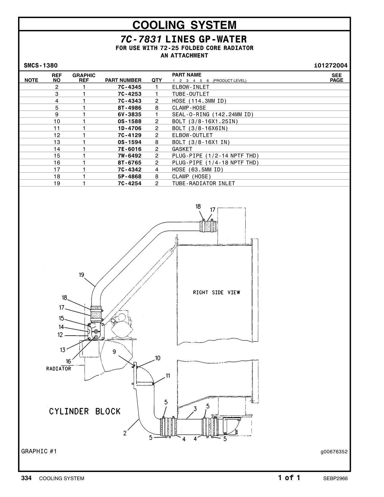 6V-3835 SEAL-O-RING CAT parts manual diagram
