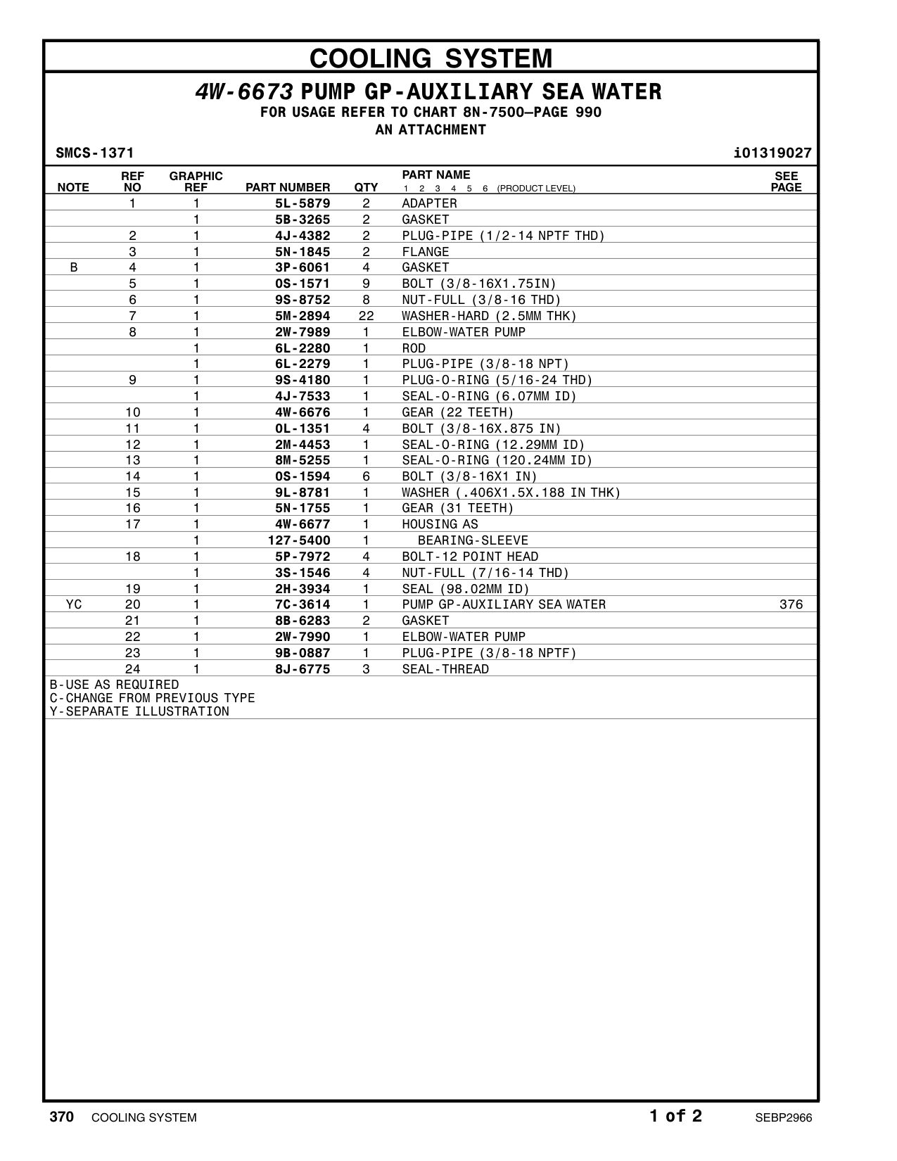 5L-5879 ADAPTER CAT parts manual diagram