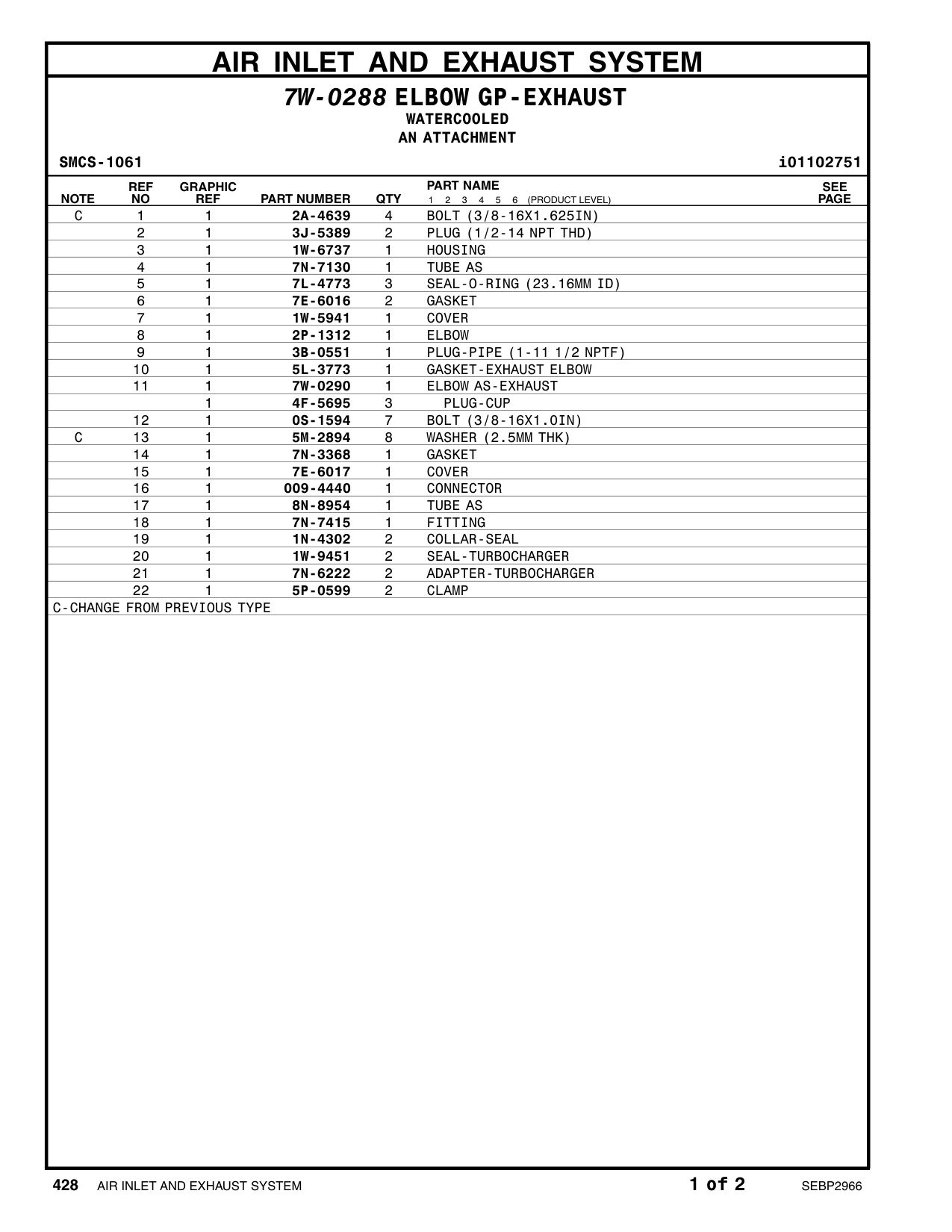 1W-5941 COVER CAT parts manual diagram