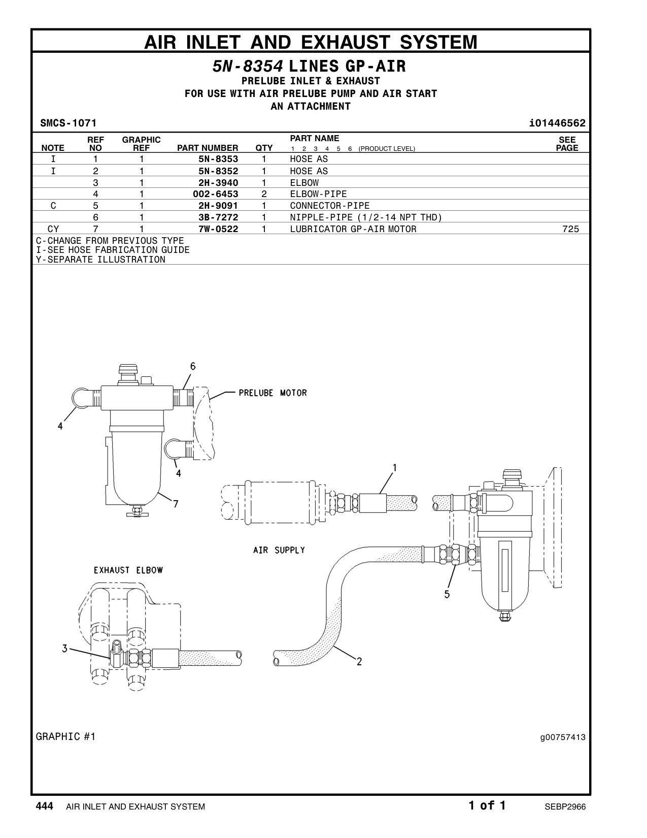 3B-7272 NIPPLE-PIPE CAT parts manual diagram