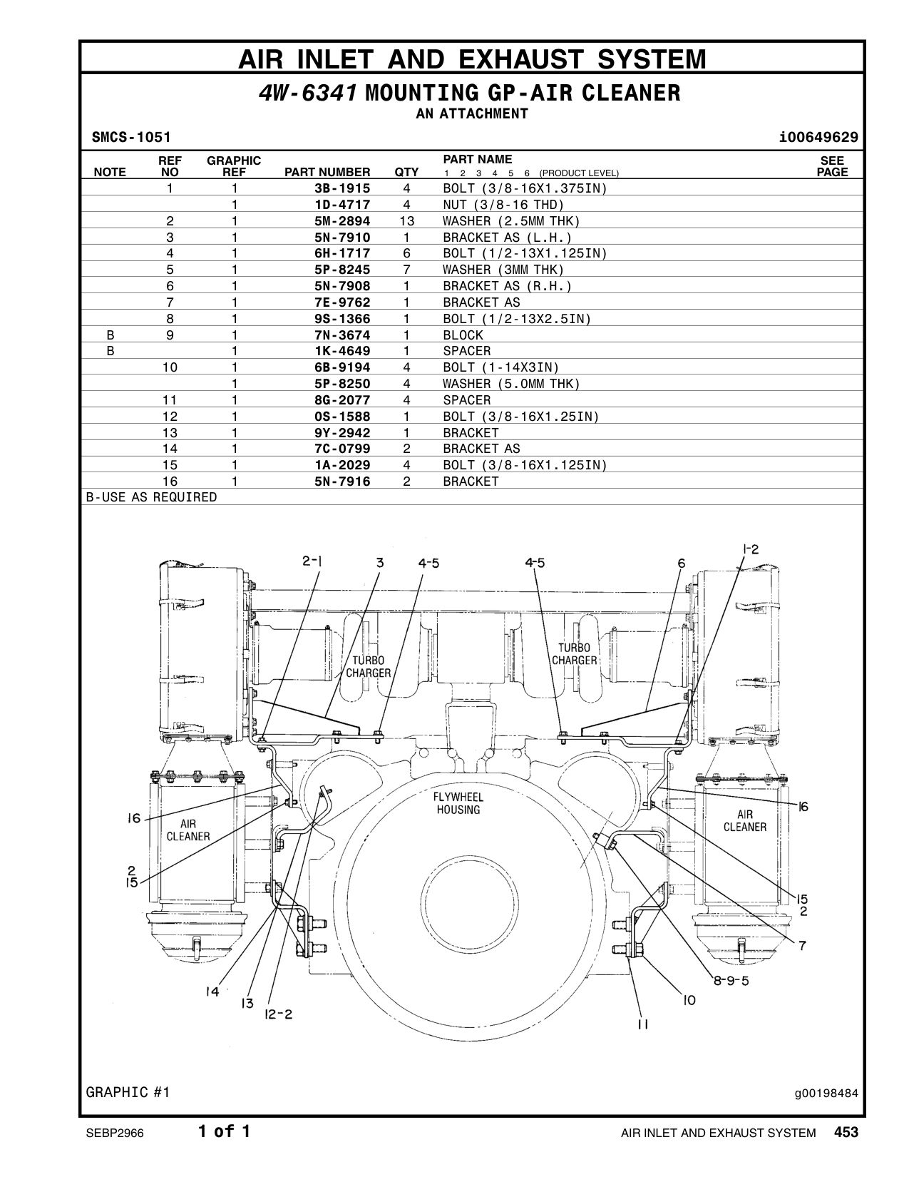 5N-7908 BRACKET AS (RH) CAT parts manual diagram