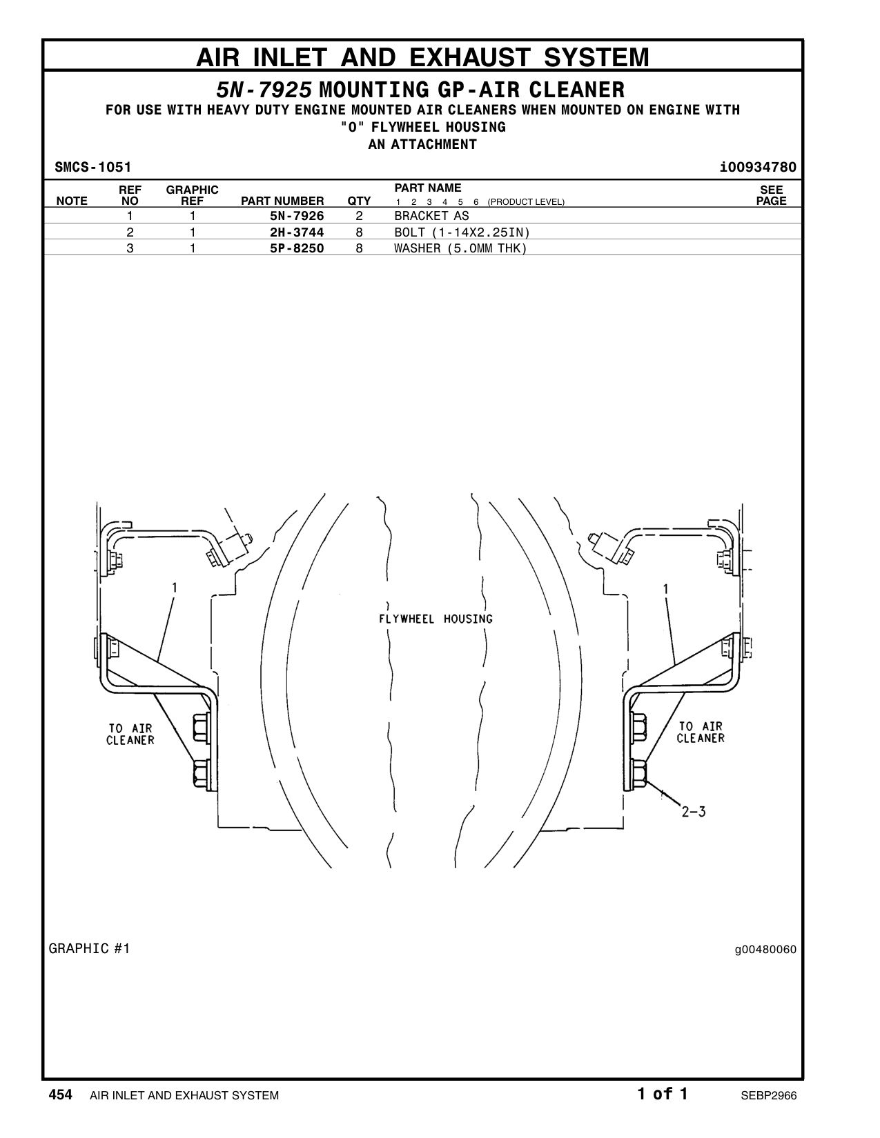 5N-7926 BRACKET AS CAT parts manual diagram