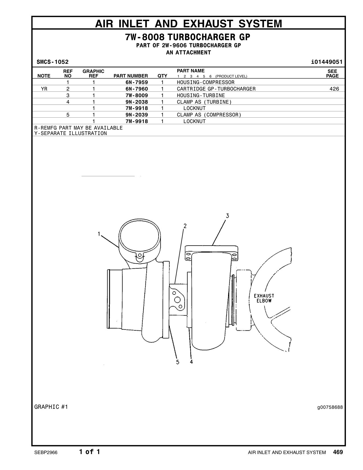 6N-7959 HOUSING-COMPRESSOR CAT parts manual diagram