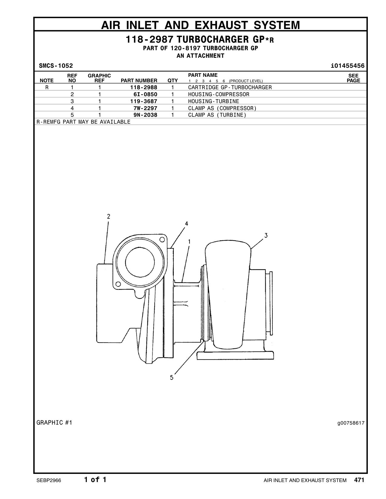 6I-0850 HOUSING-COMPRESSOR CAT parts manual diagram