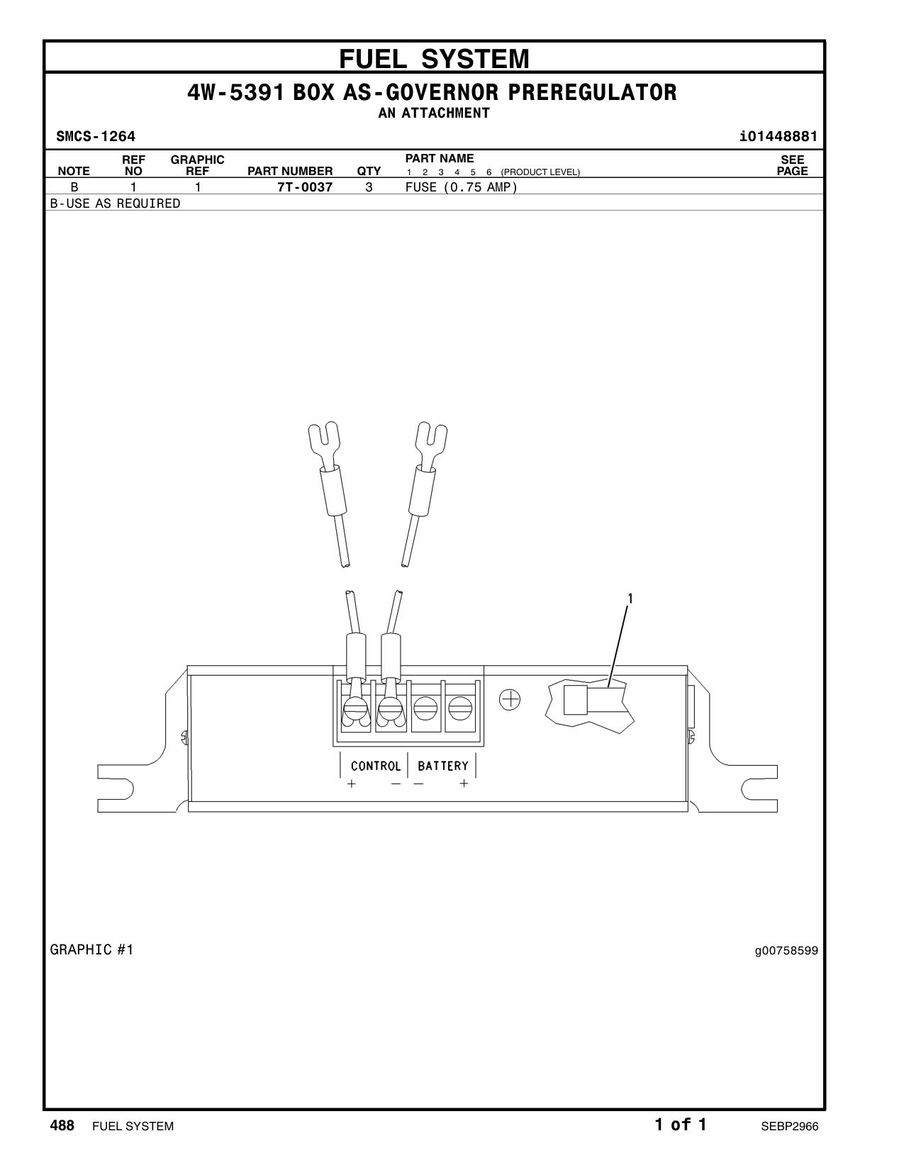 7T-0037 - FUSE (0.75-AMPERE)