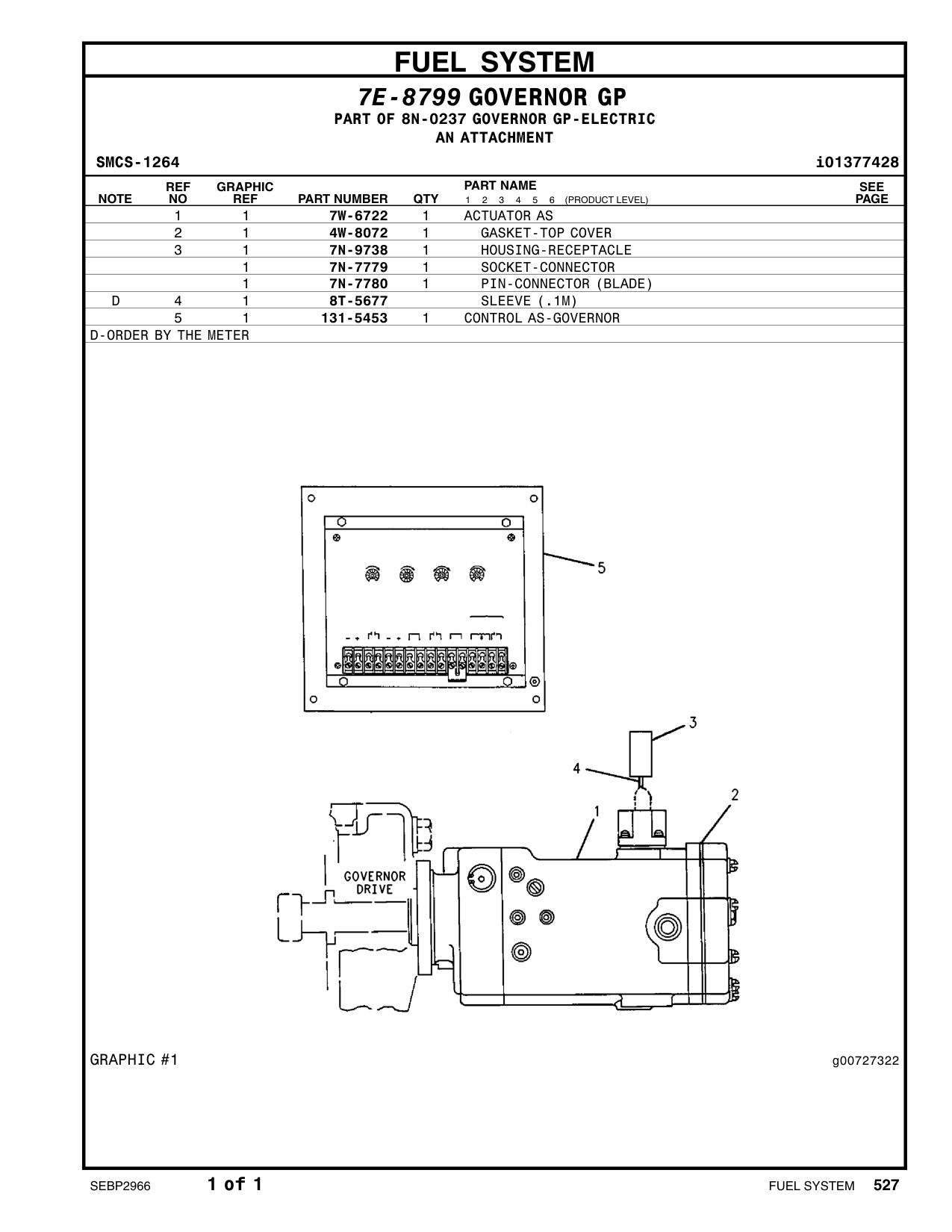 4W-8072 GASKET-TOP COVER CAT parts manual diagram