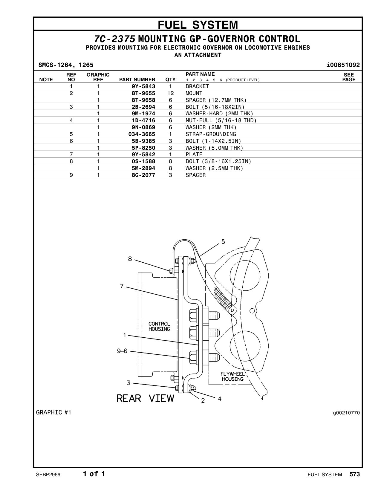 9Y-5842 PLATE CAT parts manual diagram