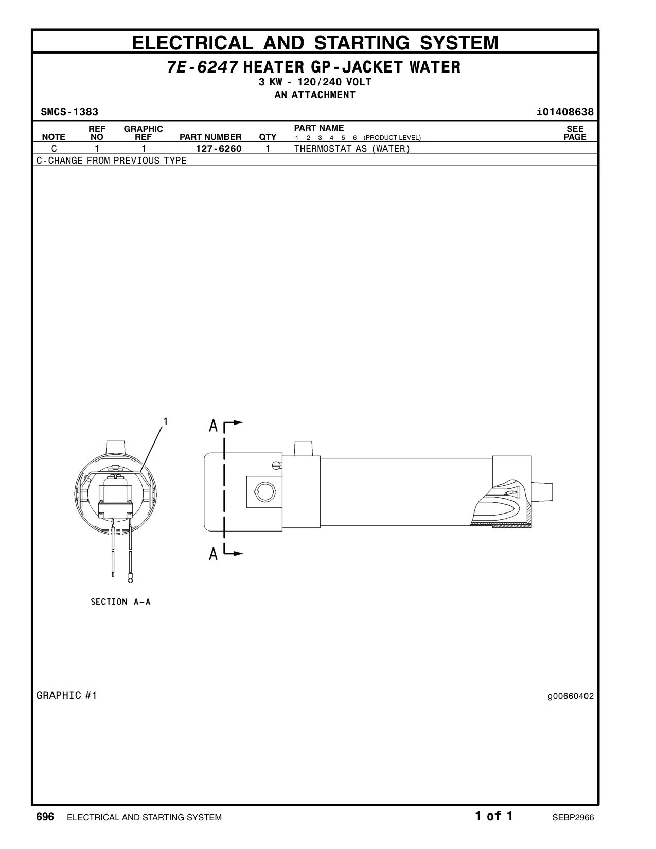 127-6260 - THERMOSTAT AS (WATER)