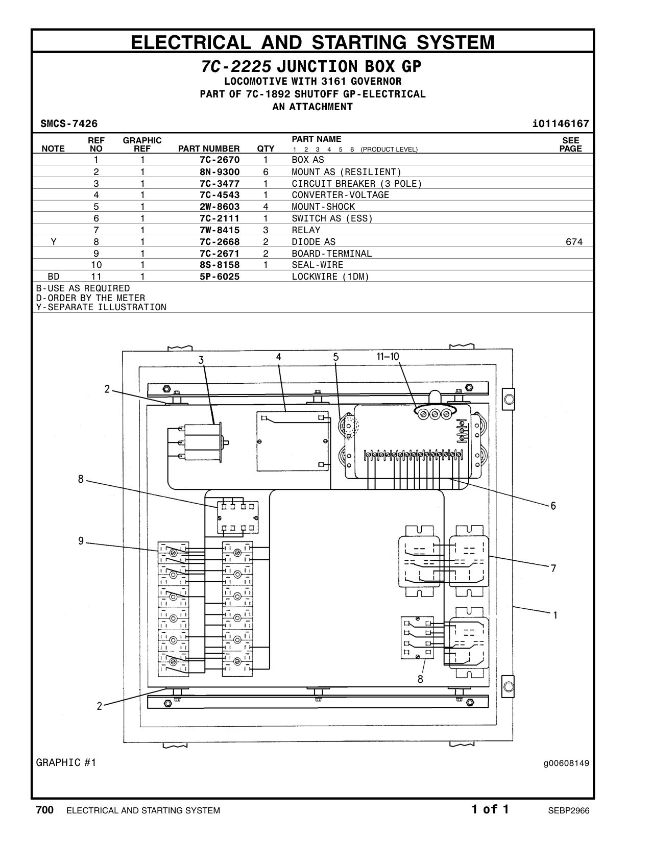 7C-3477 CIRCUIT BREAKER (3 POLE) CAT parts manual diagram