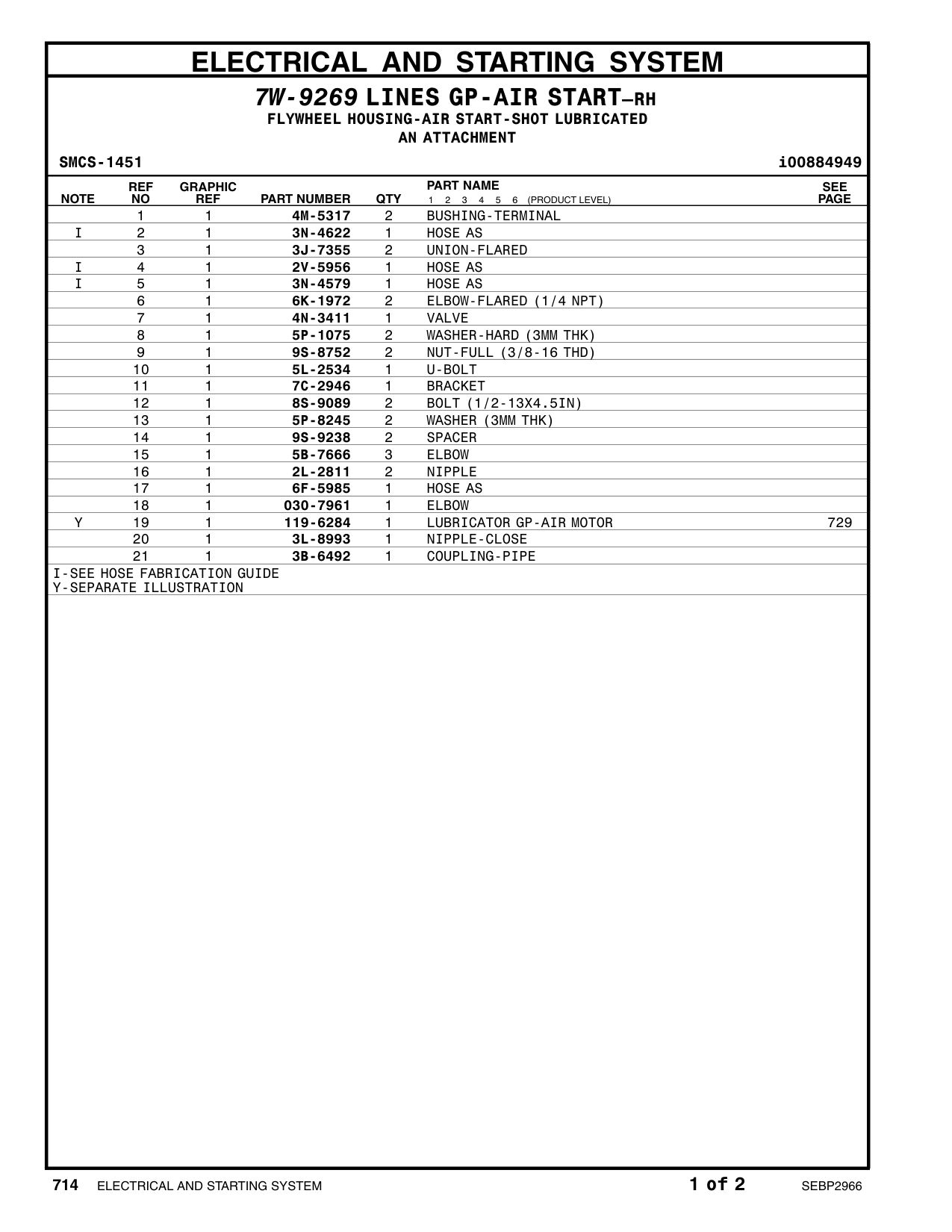6F-5985 HOSE AS CAT parts manual diagram