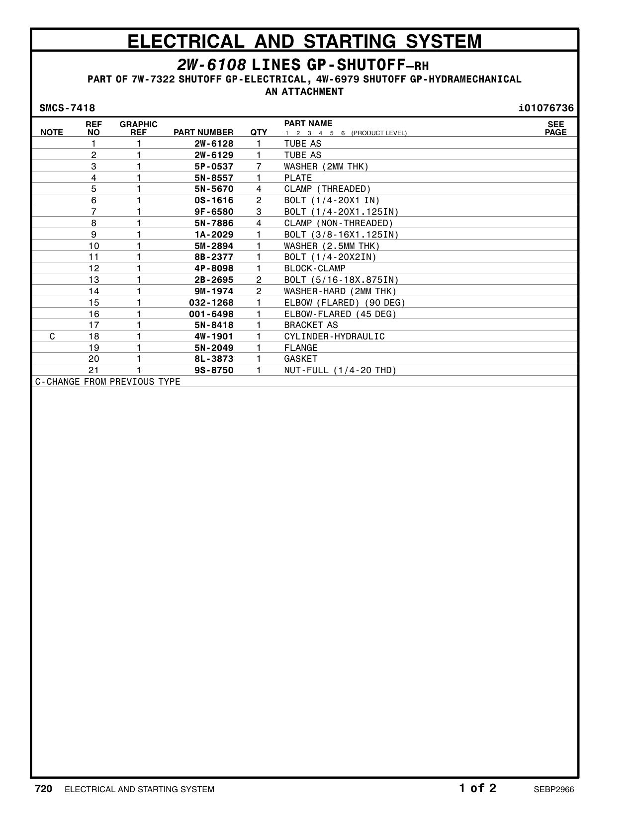 5N-2049 FLANGE CAT parts manual diagram